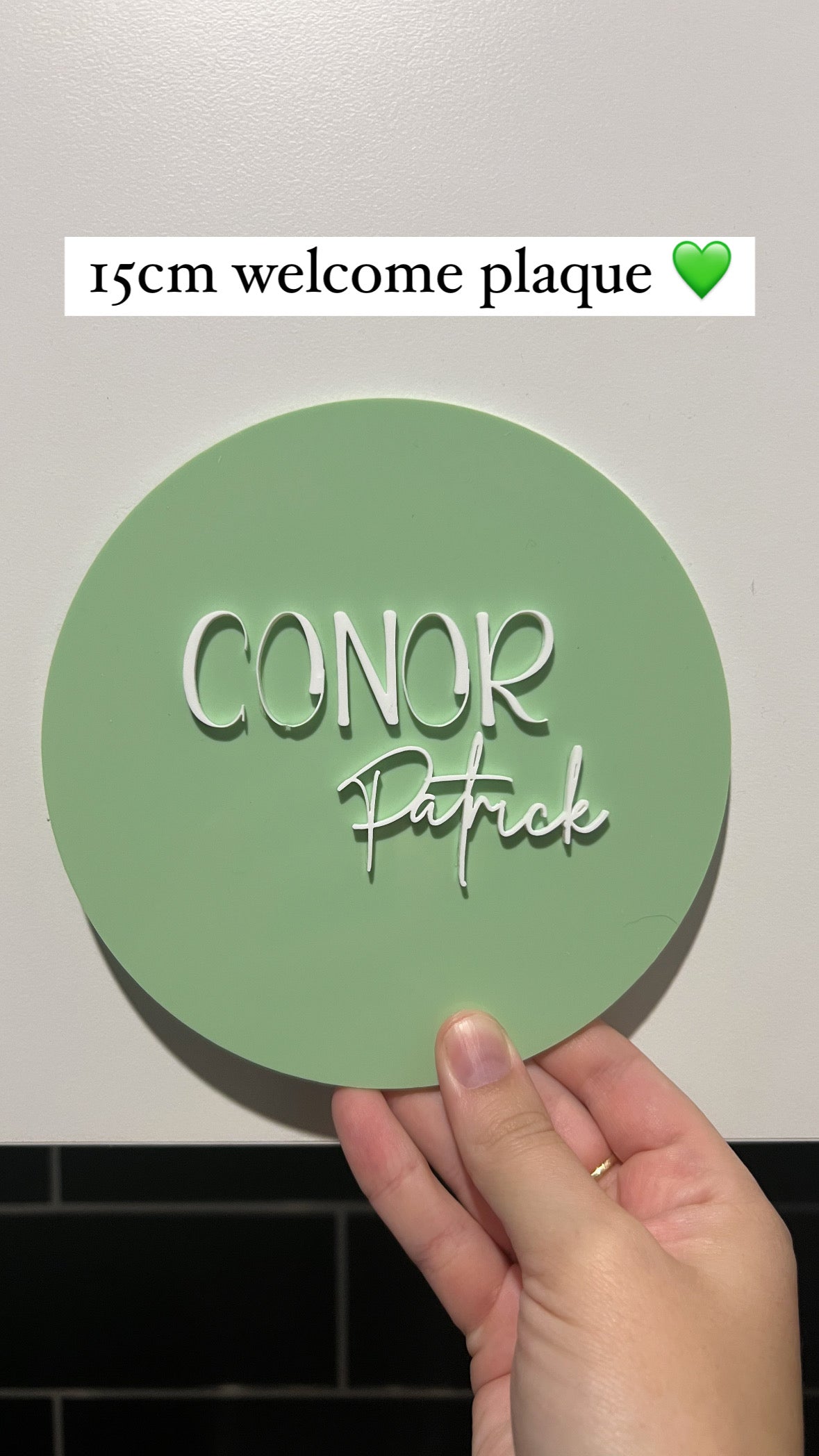 Round Name Plaque - Small