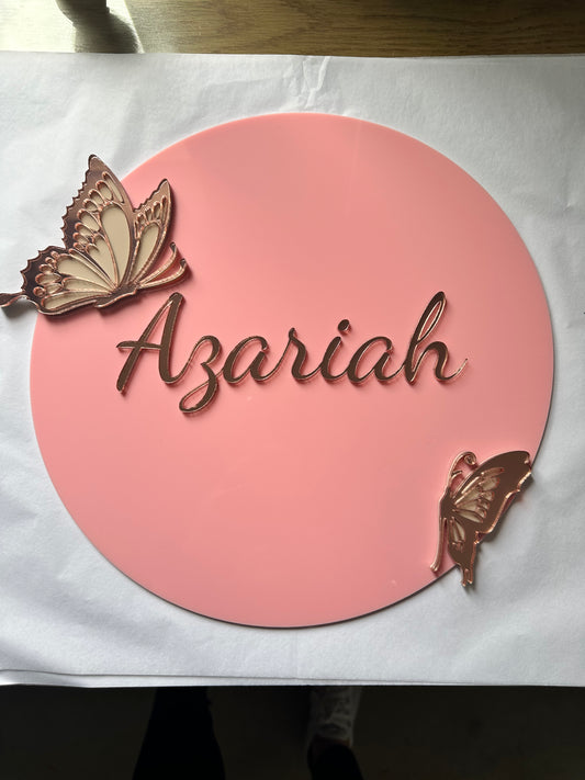 Round Name Plaque - Large
