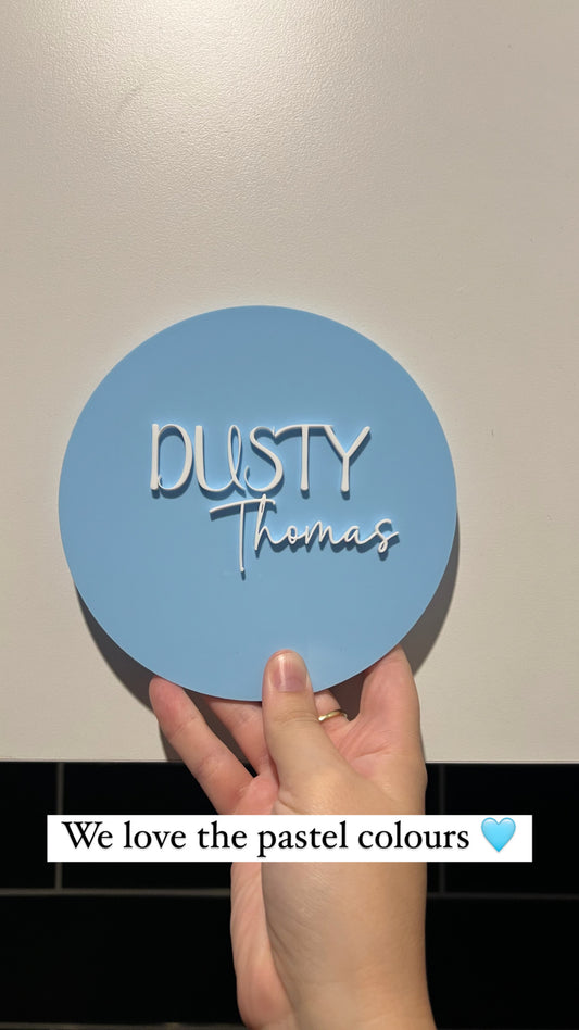 Round Name Plaque - Small